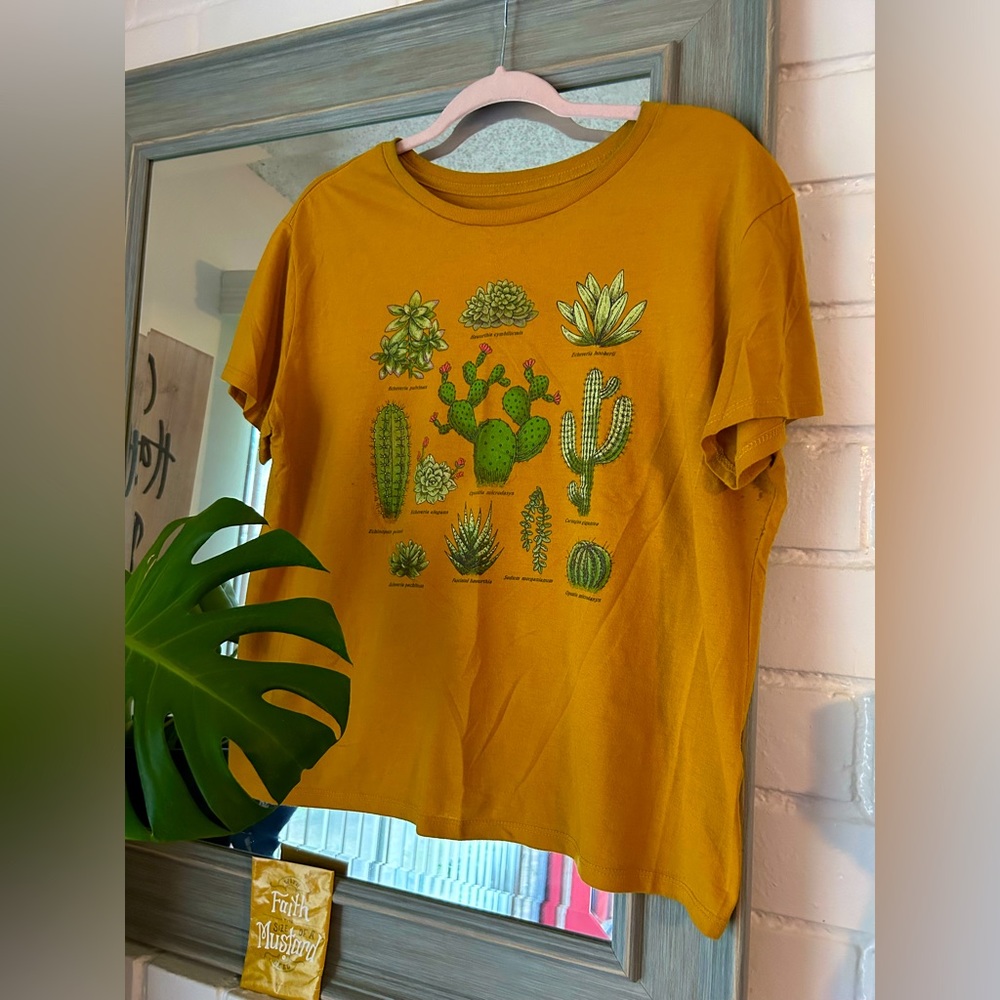 Mustard Yellow Succulent Tee